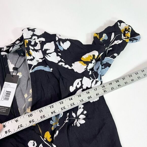 Yumi Kim Liz Romper Womens Small Love Triangle Black Floral Wrap Front One Piece - Picture 9 of 12